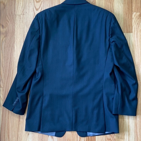 Calvin Klein Dark Blue Striped Suit Jacket 40R - Picture 8 of 11